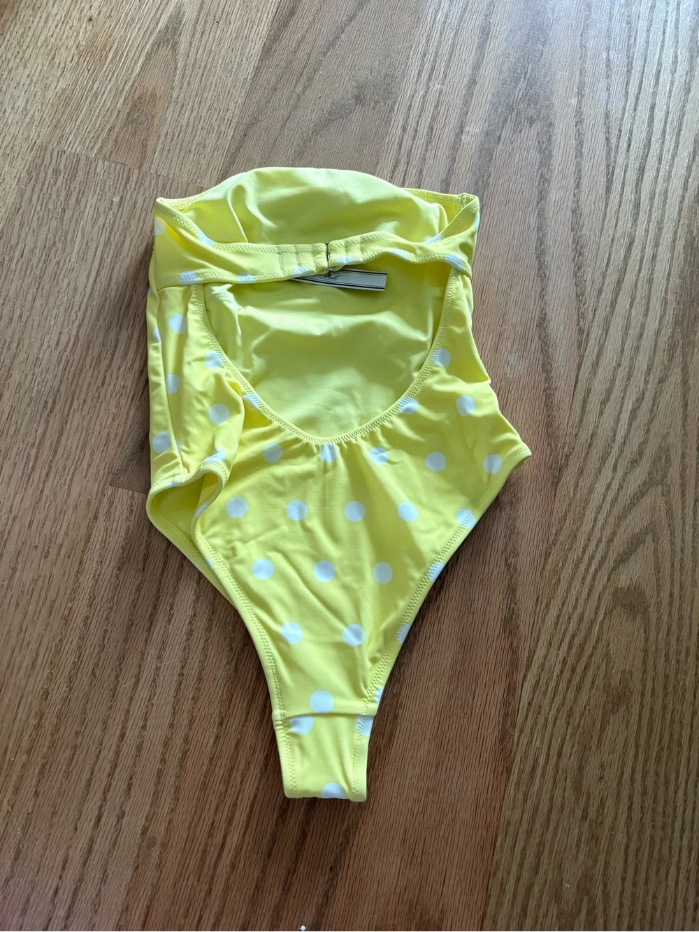 Frankie’s bikinis yellow polka dot one piece